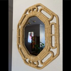 Vintage Homco Faux Bamboo Mirror